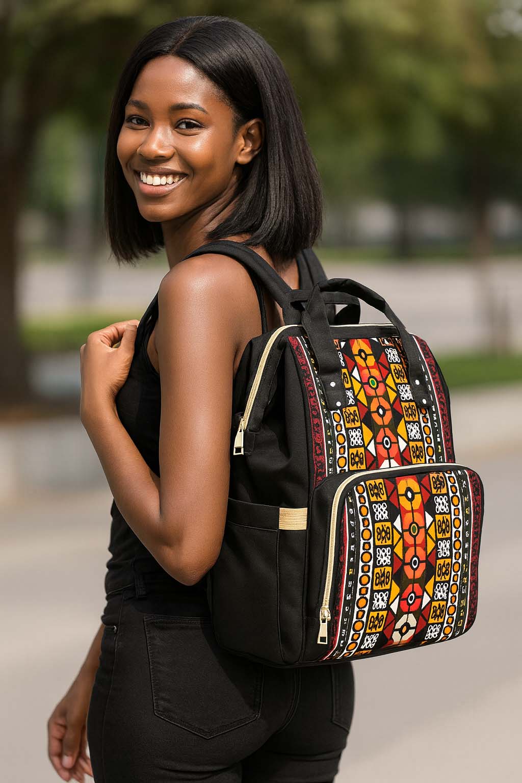 Tribal Mudcloth Backpack | Afrocentric Fashion | Diaper Bag