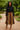 Tribal Skirt Flare | Abstract Cowrie Print Midi Length Brown