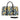Stylish African Leather Travel Bag with Colorful Ankara Wax Floral Print