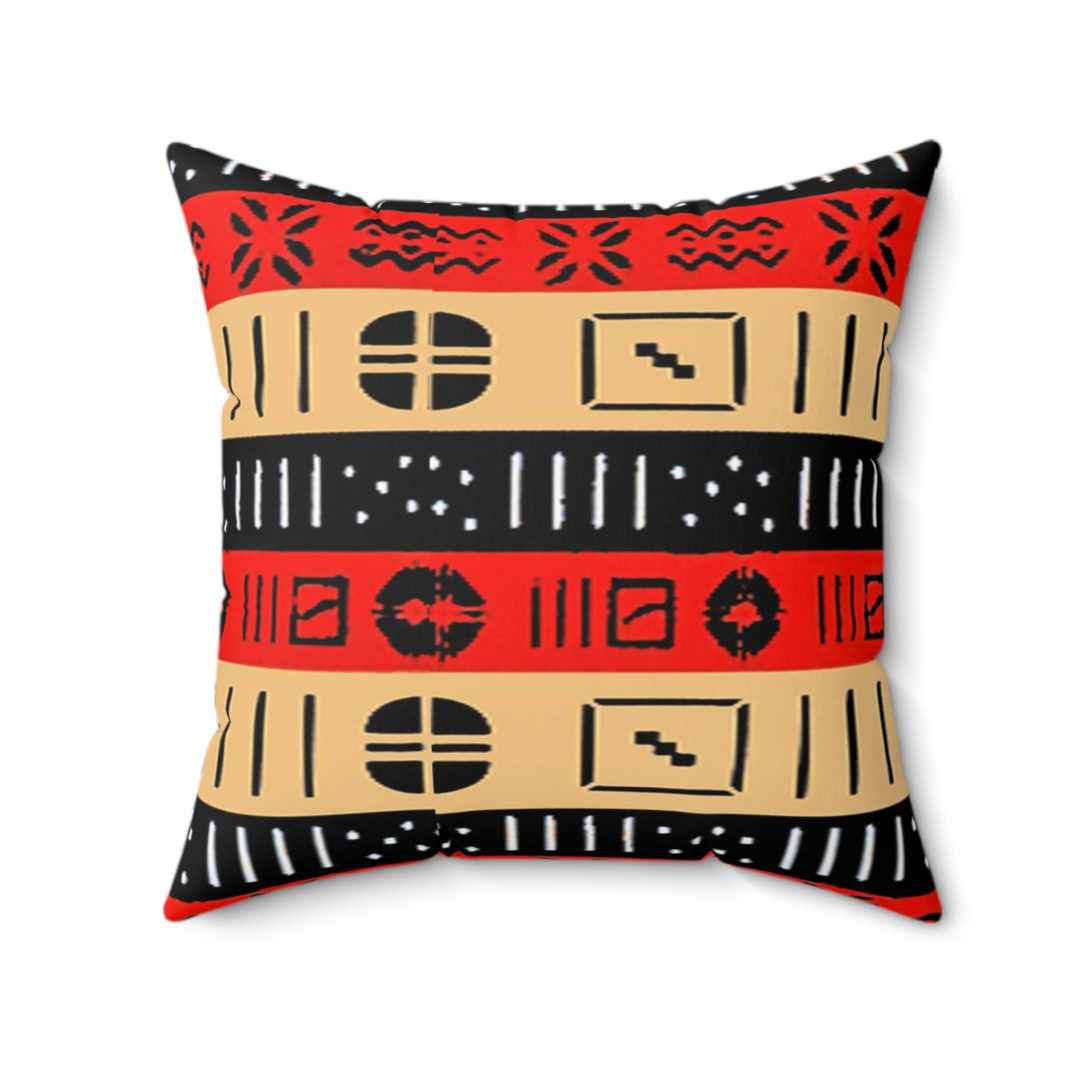 African Print Pillow Cover Bogolan | Traditional Decor - 2 Sets