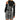 Stylish African Hoodies Dress with Zigzag Mudcloth Print – Black & White