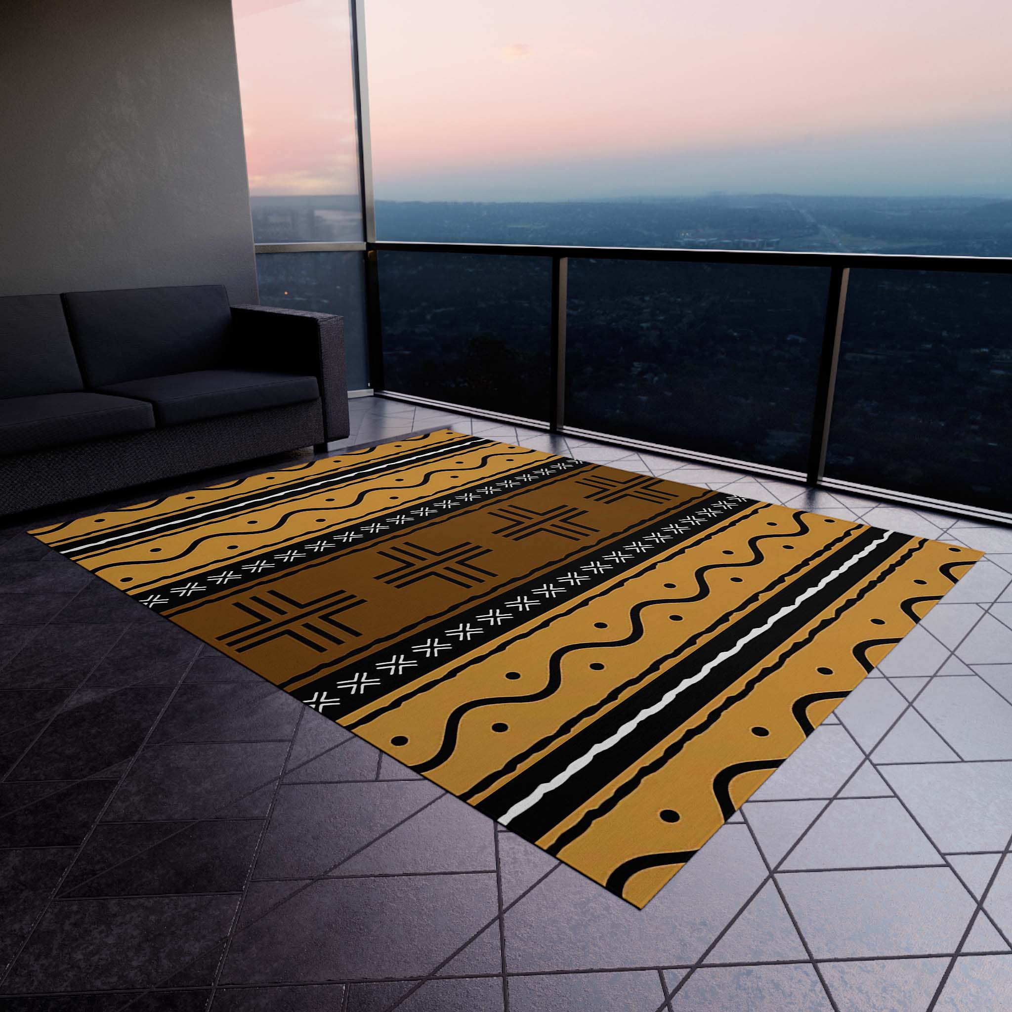 Aztec Outdoor Rug Tribal Ethnic Carpets | Vibrant