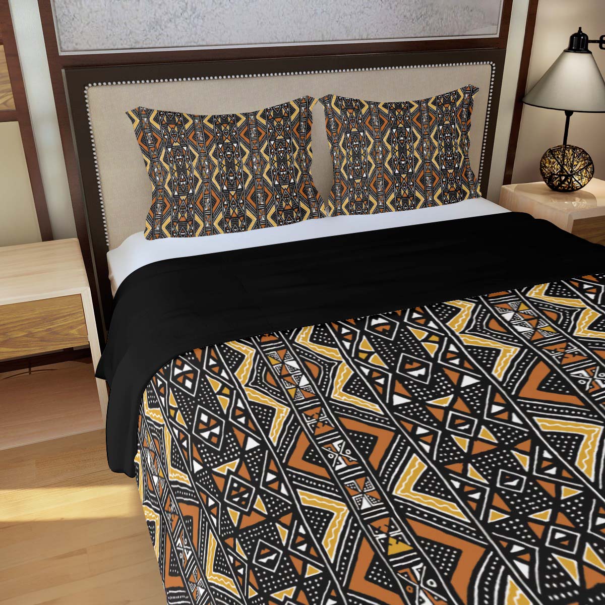 African Print Bedspreads Set Mudcloth Abstract Print