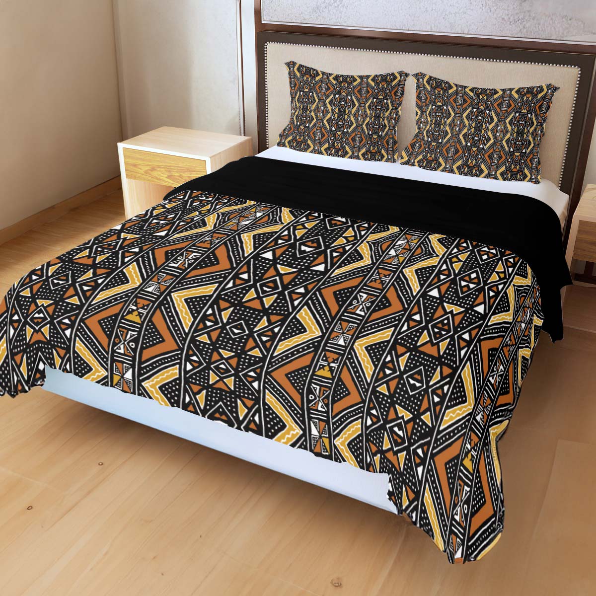 African Print Bedspreads Set Mudcloth Abstract Print
