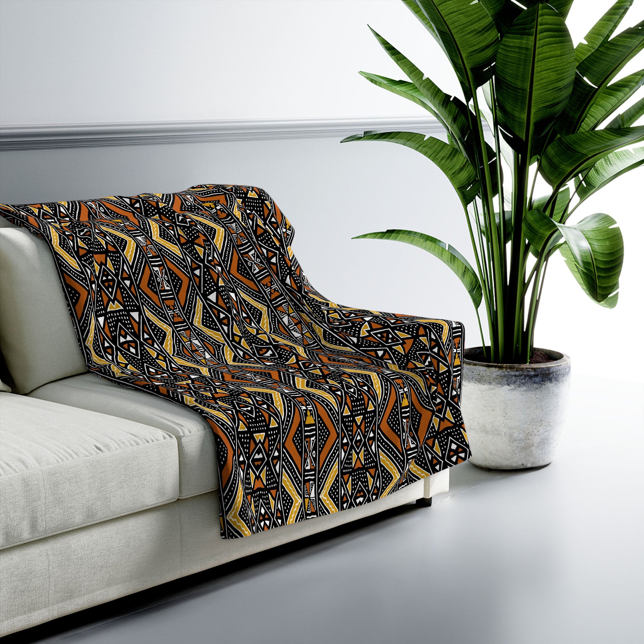 African Traditional Blanket Tribal Throw Mudcloth Print