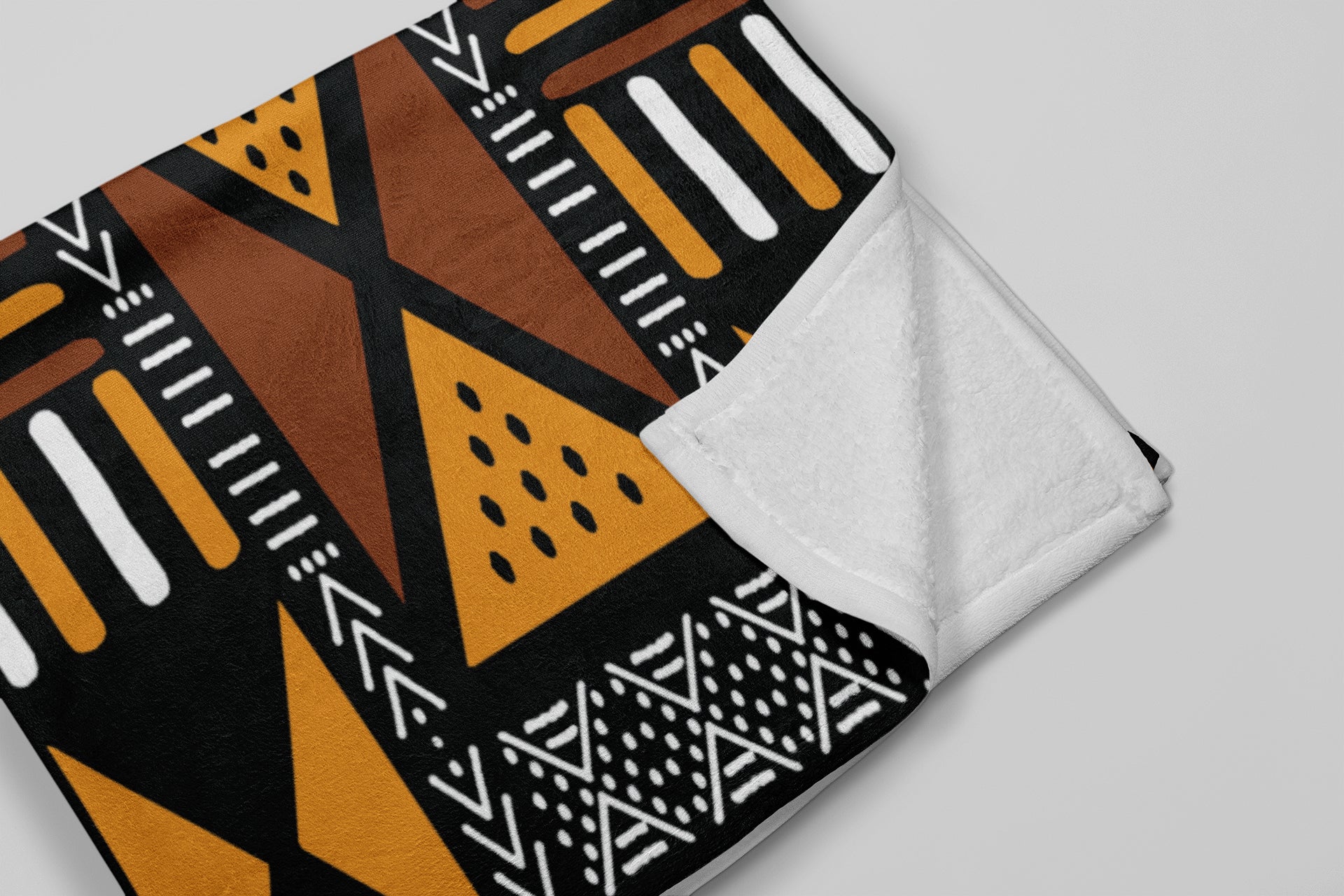 Mudcloth Throw Blanket Colourful African Print