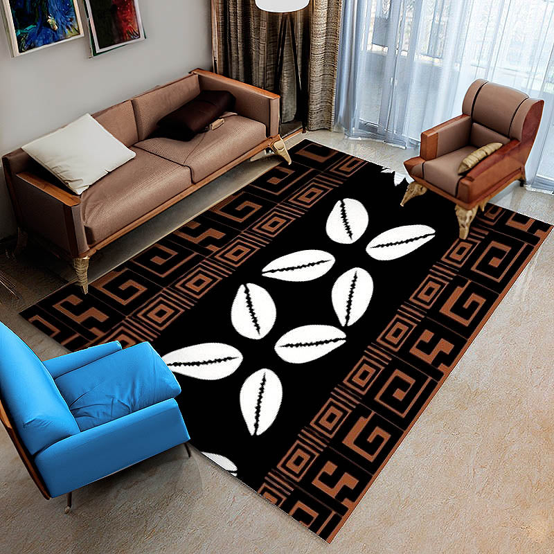 African Print Rugs Large Carpet Cowrie Print - Bynelo