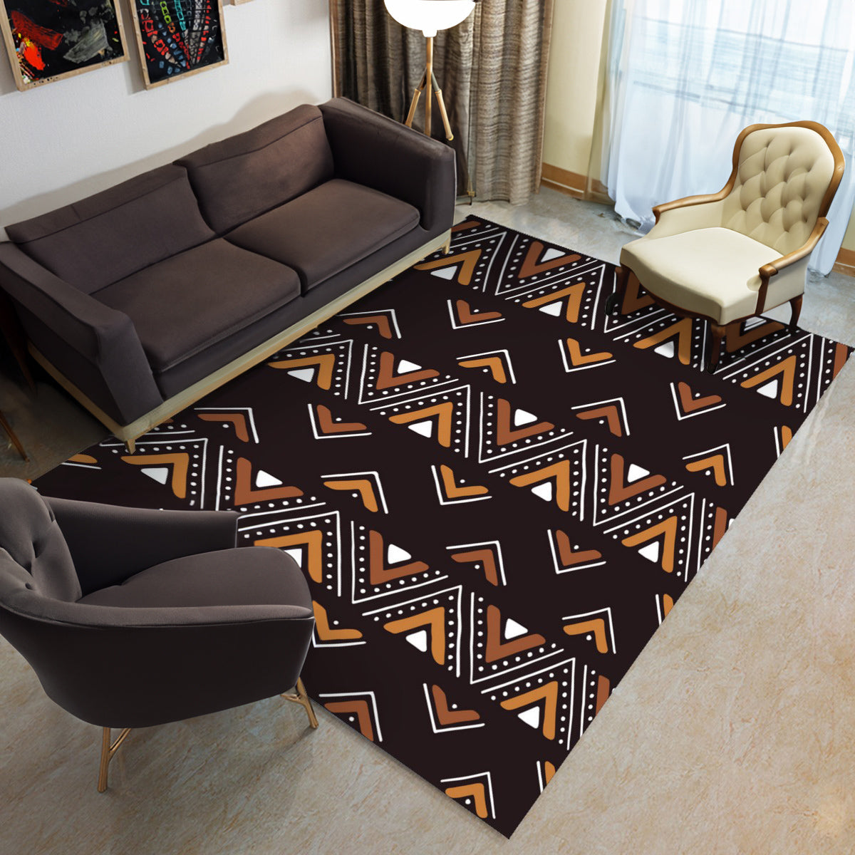 Heritage Tribal Carpet African Brown Area Rug