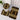 Geometric Traditional Bathroom Sets Black and Gold - 3 Piece