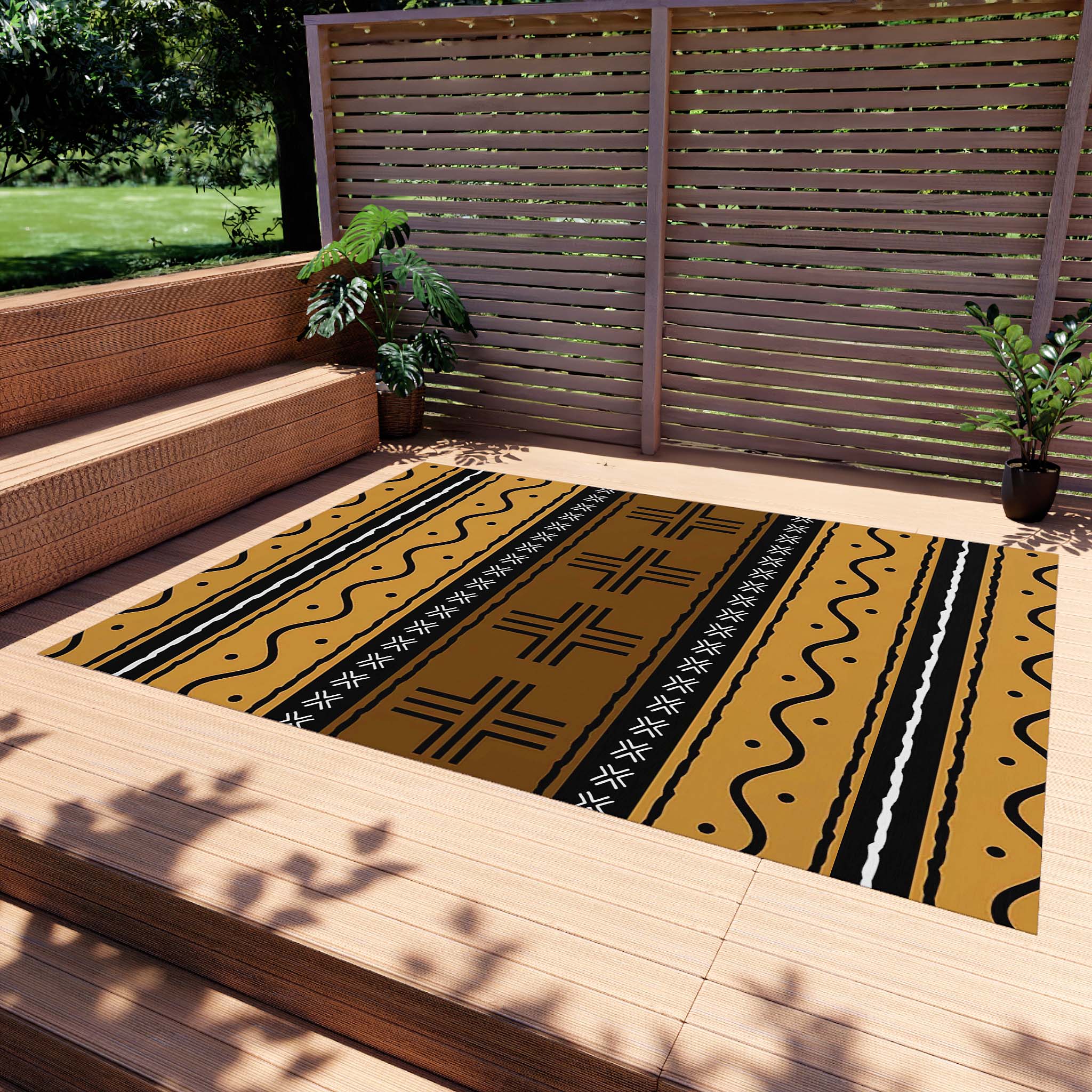 Aztec Outdoor Rug Tribal Ethnic Carpets | Vibrant