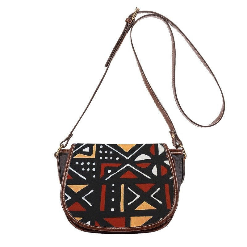 Bogolan African Print Bag Multicolored | Sadle Style