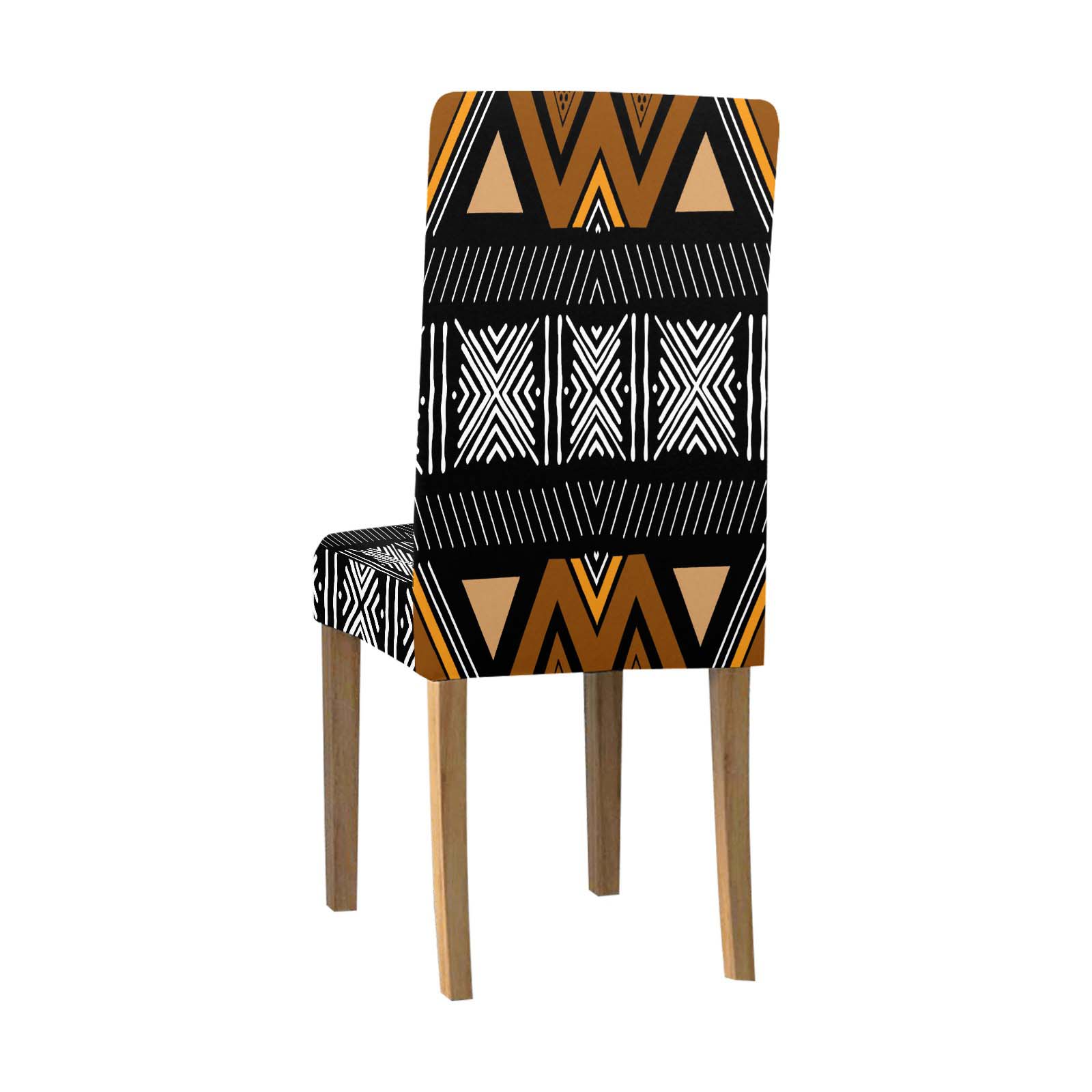 African Removable Dining Chair Covers | Mudcloth Print
