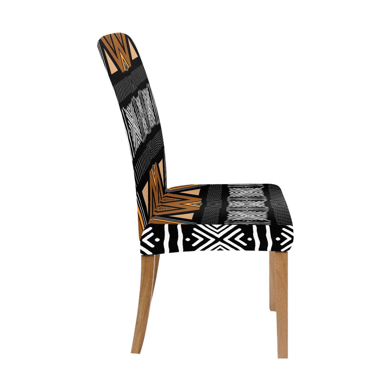 African Removable Dining Chair Covers | Mudcloth Print