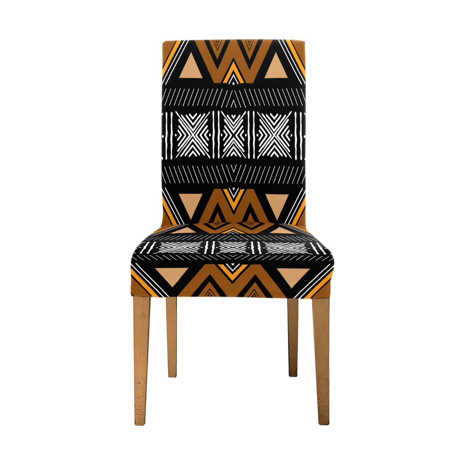 African Removable Dining Chair Covers | Mudcloth Print