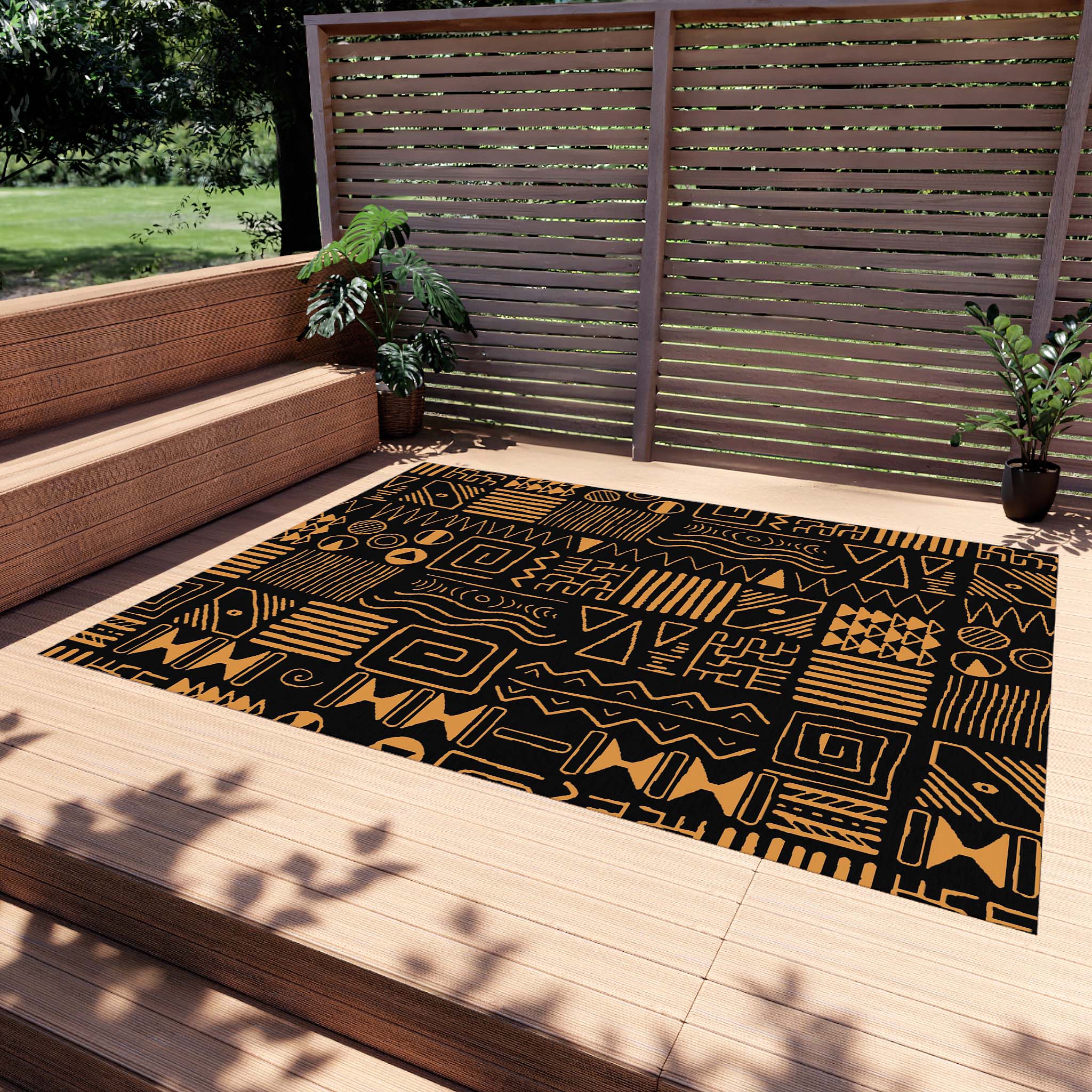 African Tribal Outdoor Rug Ethiopian Traditional Carpet