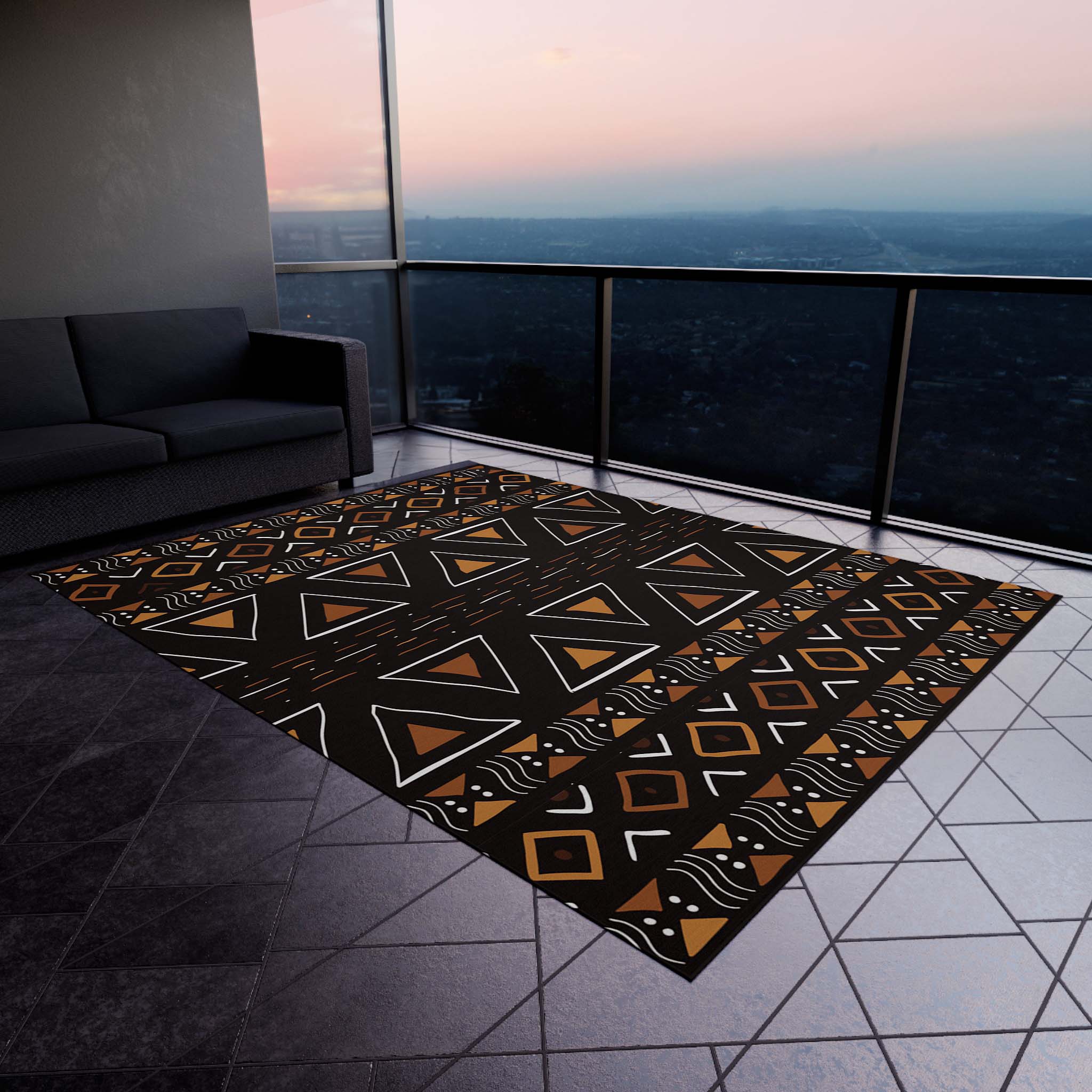 Contemporary Habitat Outdoor Rug Colorful Carpets Brown