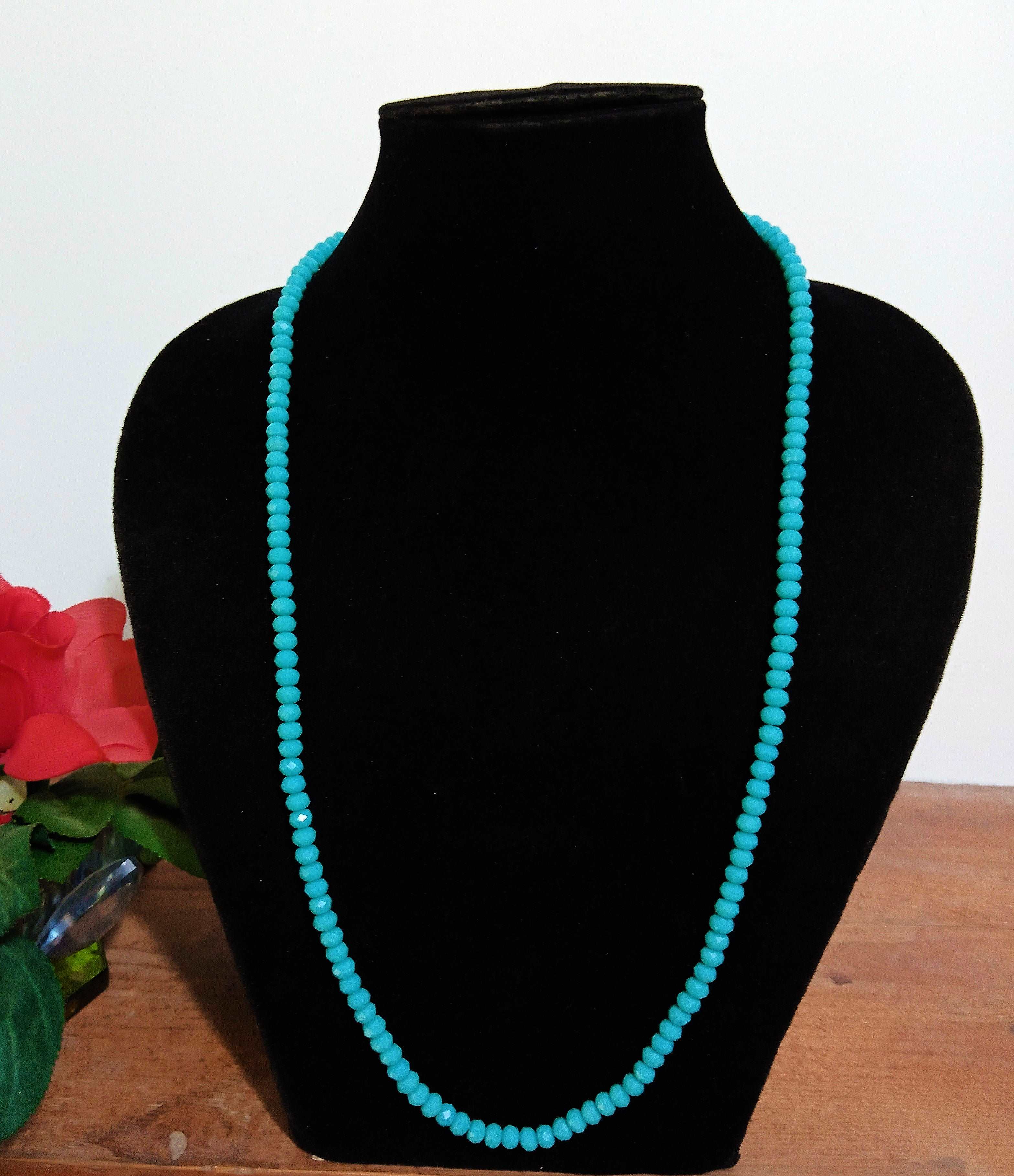African Beaded Traditional Necklace | Coral Turquoise