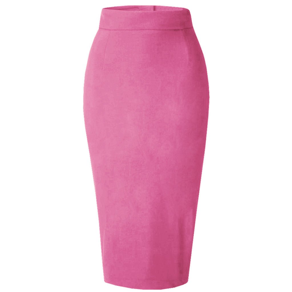 Pink Pencil Skirt Midi – Sustainable Cotton Comfort