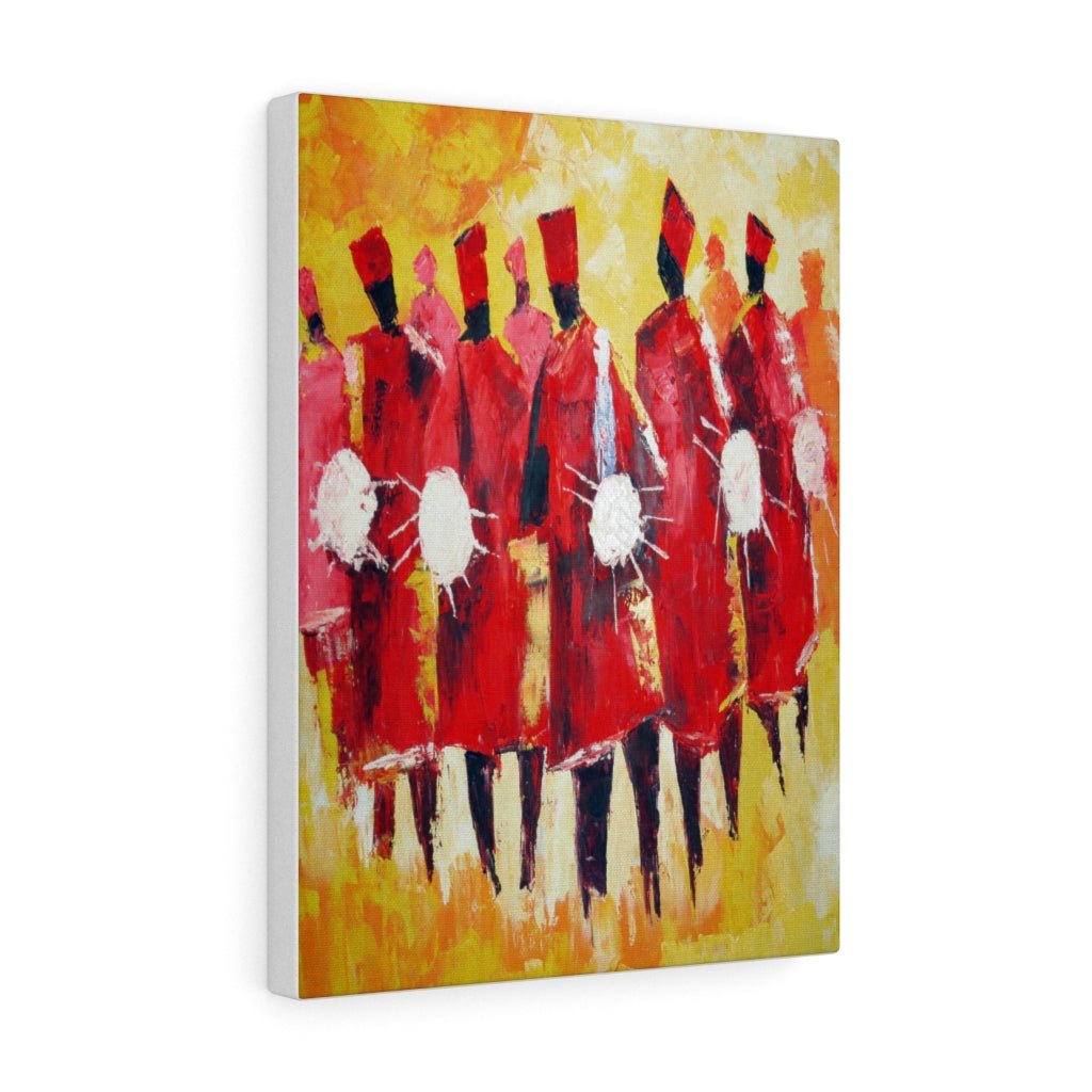 Traditional Wall Art Canvas of the Yoruba Drumming Culture