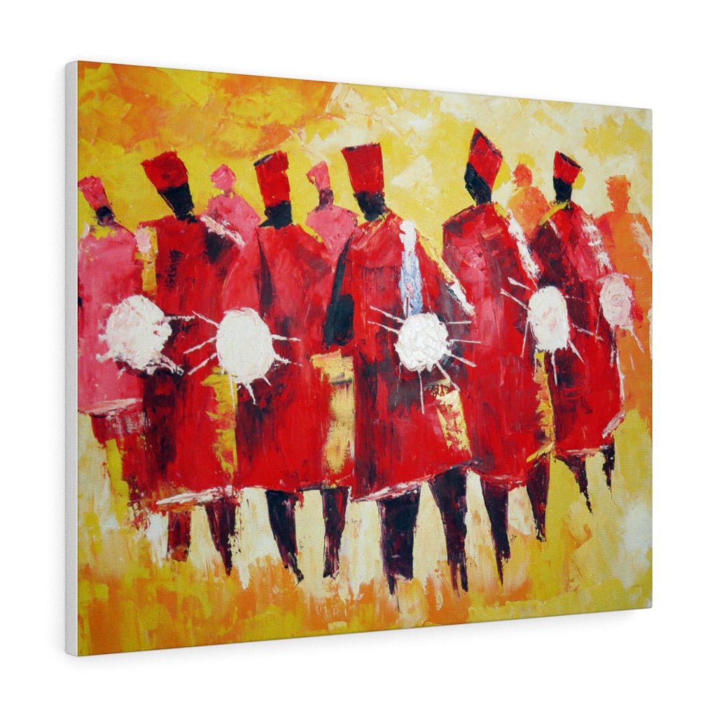 Traditional Wall Art Canvas of the Yoruba Drumming Culture
