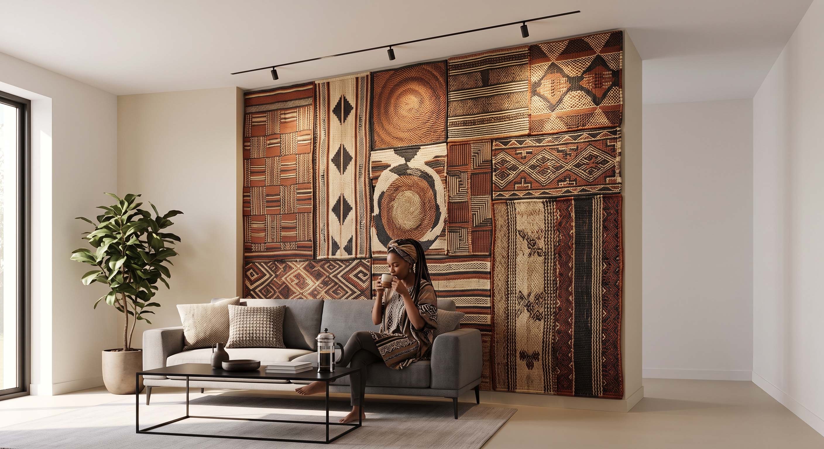 Woven African Wall Panels Define Contemporary Accent Walls – Bynelo