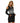 Zigzag Black & White Tribal Hoodie Dress | Cut-Out Sleeves