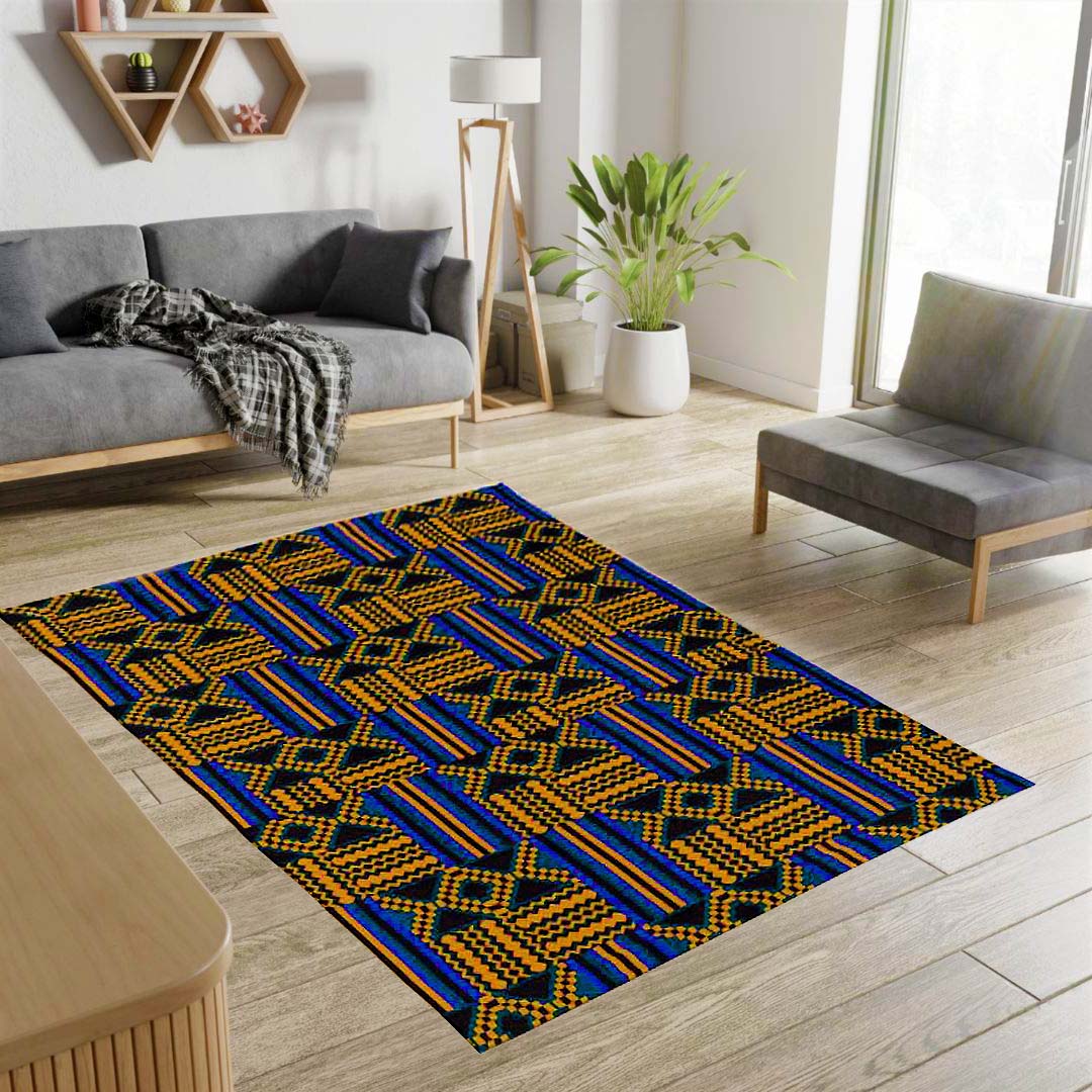 African Tribal Print Carpet Rug - Bynelo