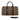 African Leather Bag for Travel Mudcloth Geometric Print Brown-Bynelo