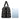 African Travel Bag Leather Cowrie Print Black & White-Bynelo