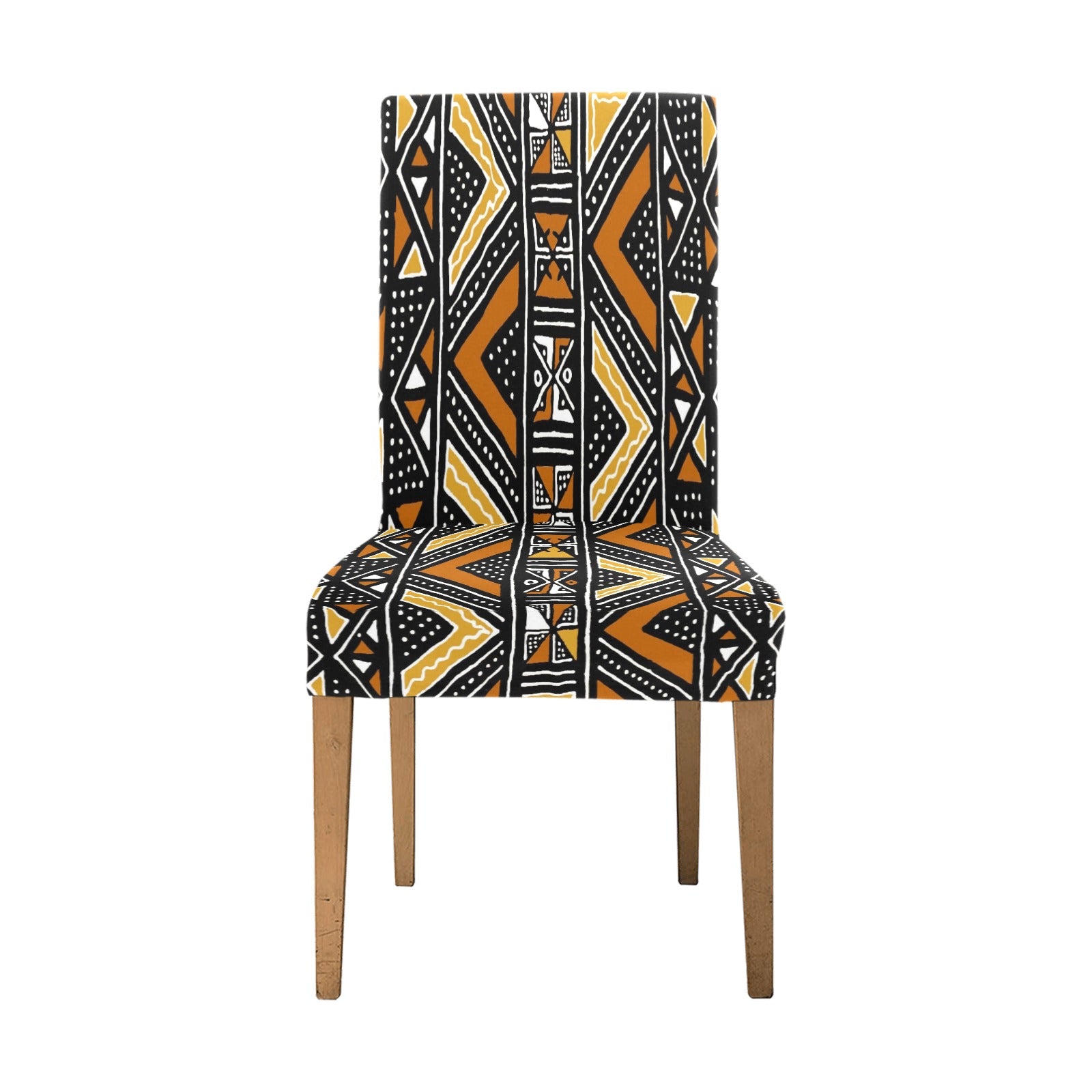 Removable Chair Cover African Mudcloth Print -Bynelo