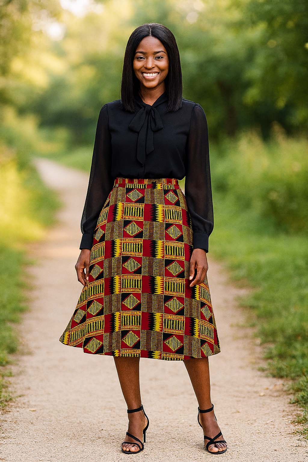chiffon mixed with kitenge dresses 17 Kitenge + chiffon ideas