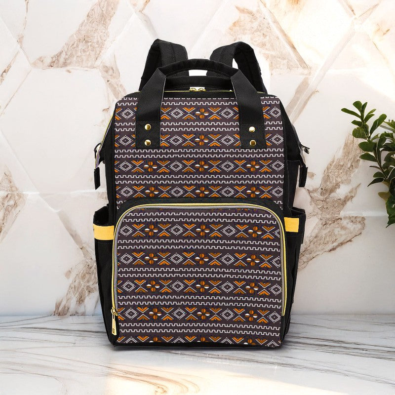 African Mud Cloth Tribal Backpack | Native Fashion | Diaper Bag