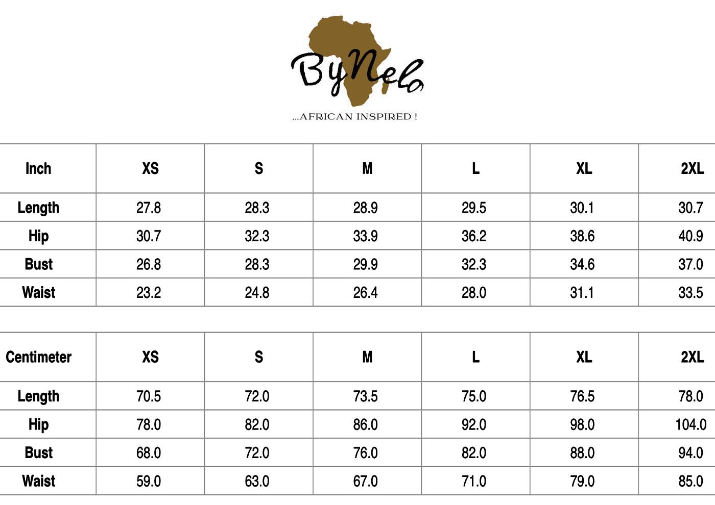 African_Print_Playsuit_Mudcloth_Print_Backless_Romper_size_chart