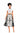 African Print Tribal Skirt | Midi Length White & Black-Bynelo