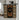 Decorative doormat with geometric pattern hanging on a black rod in a bathroom.