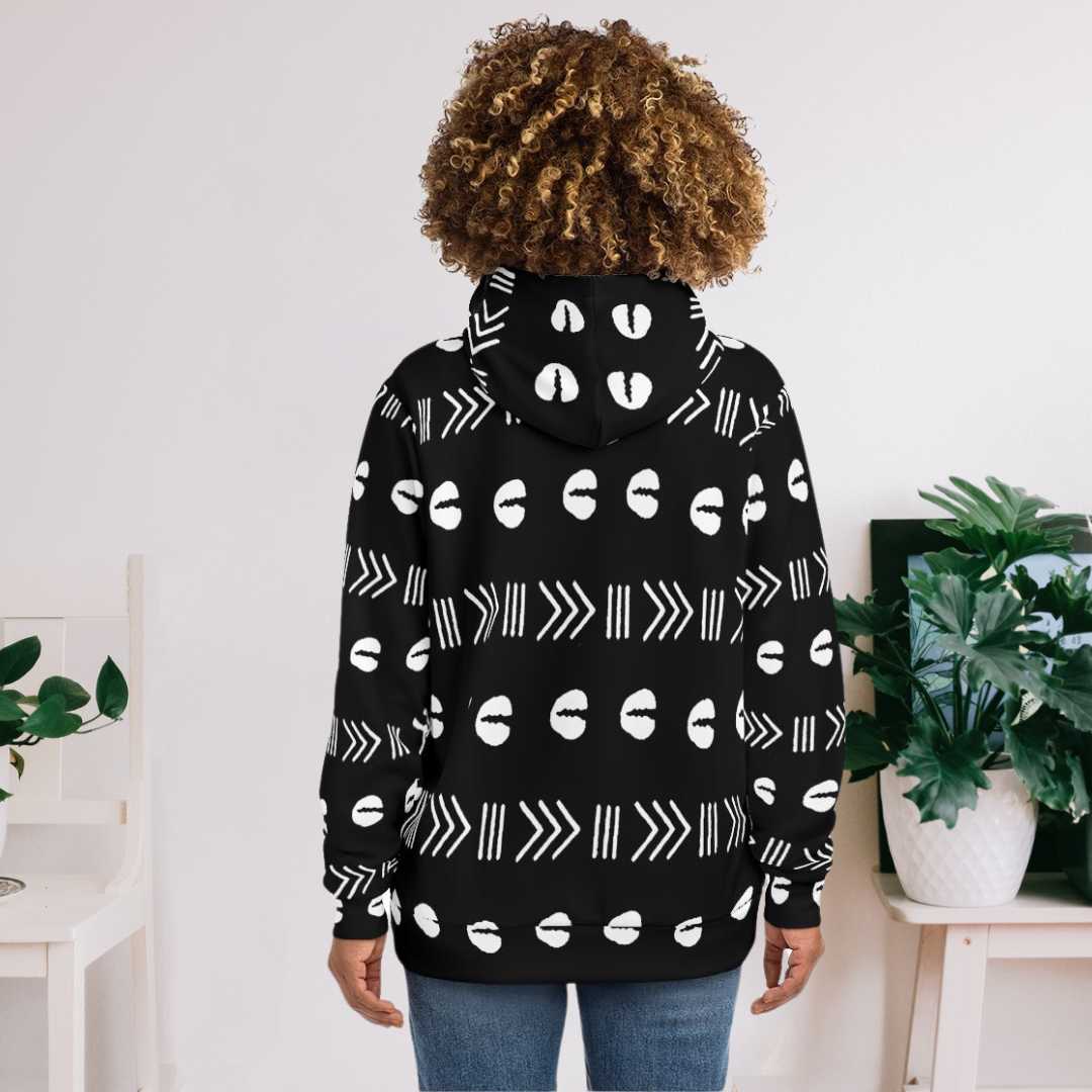 African Print Women Hoodie – Cultural Comfort - Cowrie