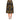 African Skirt Geometric Zigzag Batik Print Midi Length