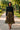 African Skirt for Women | Midi Length Flared Chiffon Brown-Bynelo
