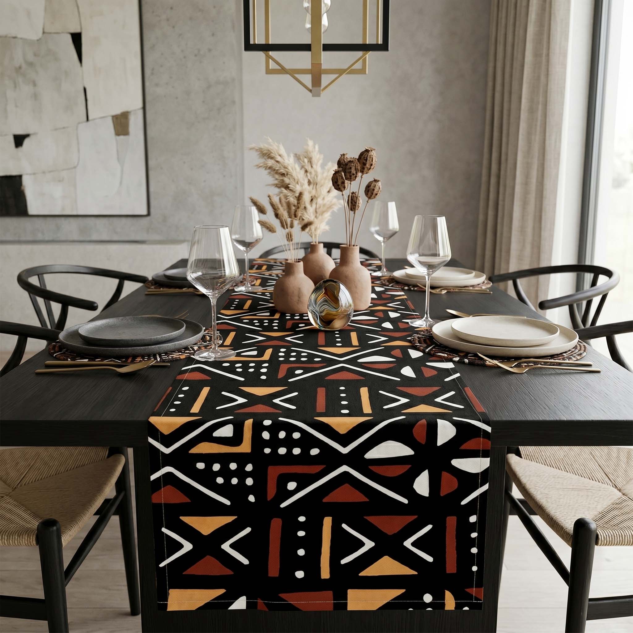 African Table Runner for Kitchen and Dining Spaces