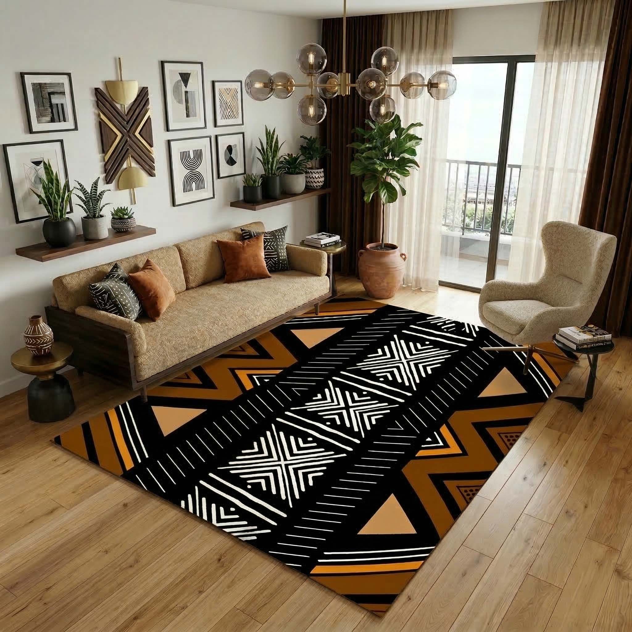 African Area Rug African_Tribal_Area_Rug_-_Warm_Tone_Abstract_Pattern.jpg?v=1773509764
