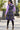 African Tribal Mudcloth Women's High Neck Tunic Dress | Purple Fashion