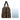 African Leather Bag for Travel Mudcloth Geometric Print Brown-Bynelo
