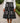 Black Flared Skirt Midi Mudcloth Black & White Tribal Print