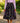 Bogolan African Print Skirt | Midi Length Flared Purple