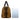 African Duffel Leather Bag for Travel Kuba Brown Print-Bynelo