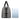 African Travel Bag Leather Tribal Black & White-Bynelo