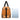 African Leather Bag for Travel Mud Cloth Tribal Orange Print-Bynelo