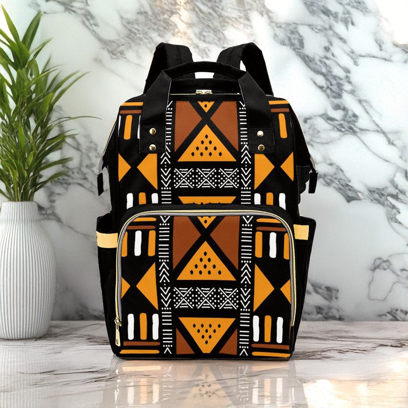 Ethnic Mud Cloth African Print Bag | Tribal Style | Diaper Backpack