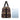 African Duffel Leather Bag for Travel Heart Mudcloth Pattern-Bynelo