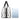 African Leather Bag for Travel Ethnic White & Black Print-Bynelo